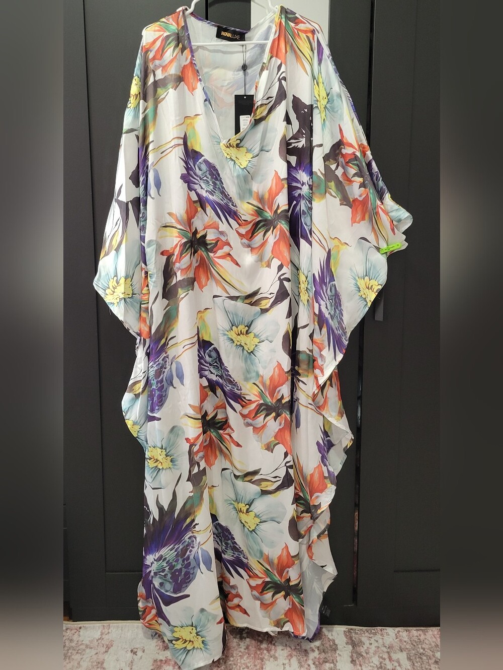 Fashion Nova Luxe Athens Satin Kaftan Dress - 1X